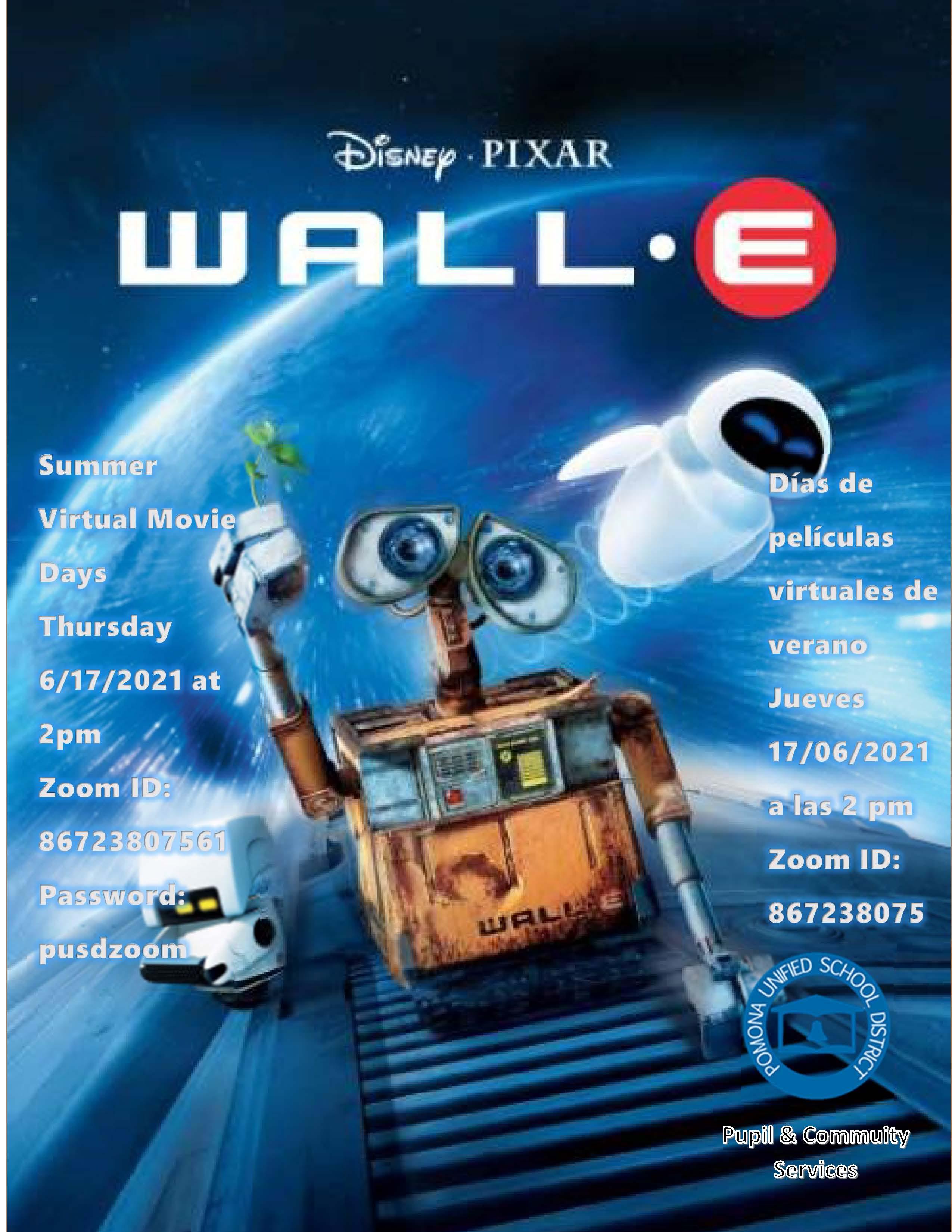 Summer Movie Flyer- Wall E