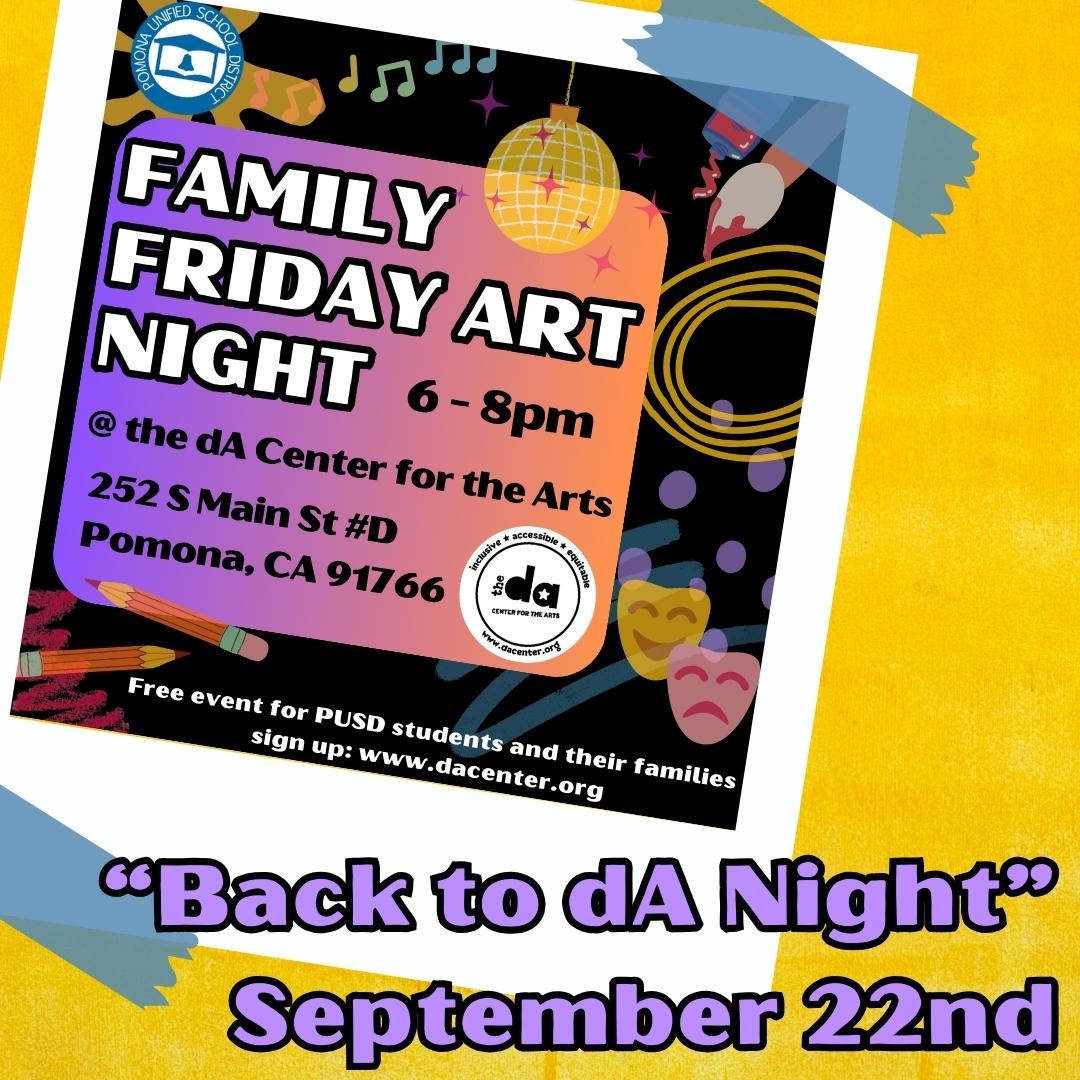 Friday Night at the dA center for the Arts image for web - click image to sign up on form